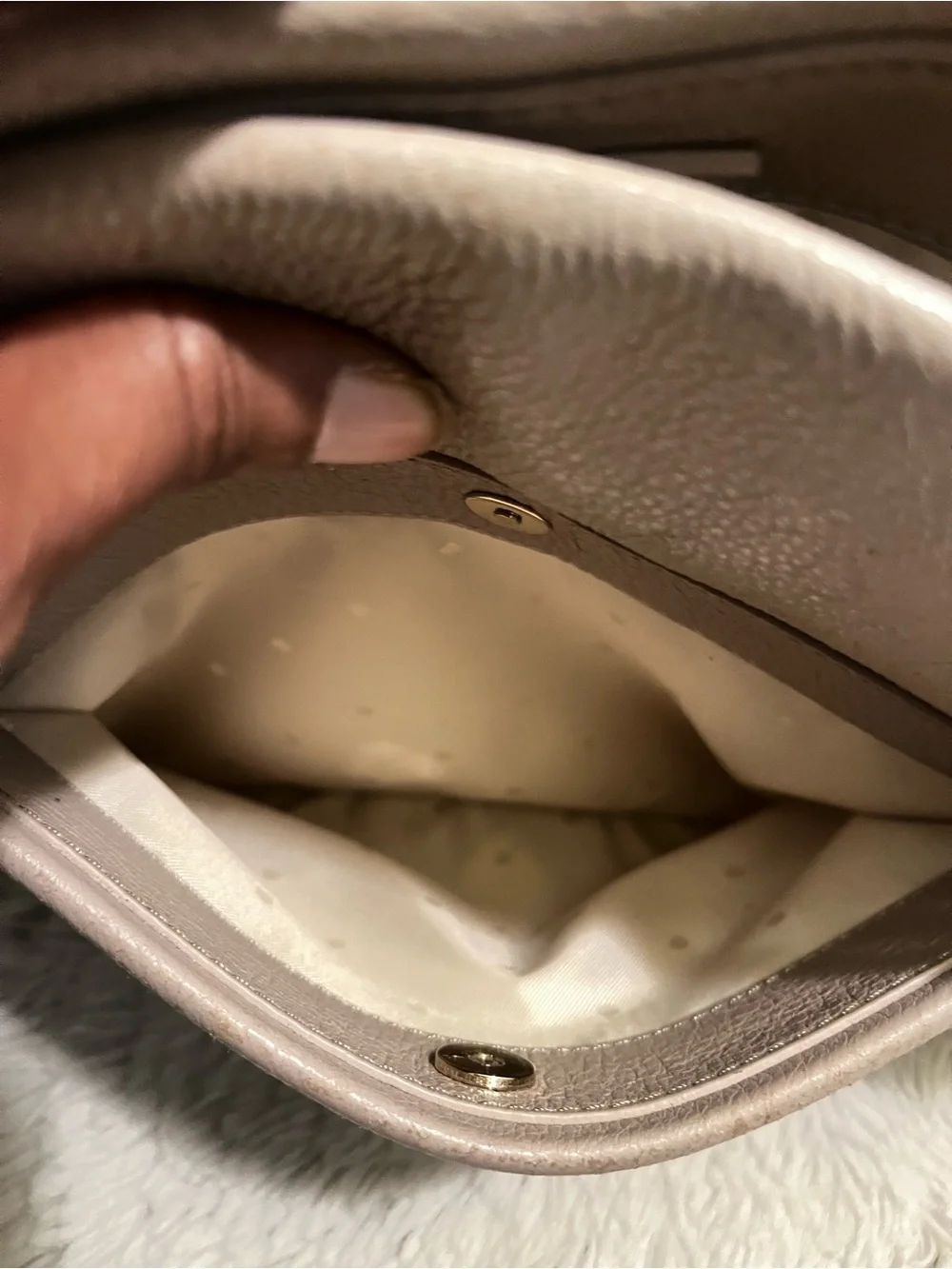 kate spade Jordyn Warm Beige Pebbled Leather Chain-Strap Tote